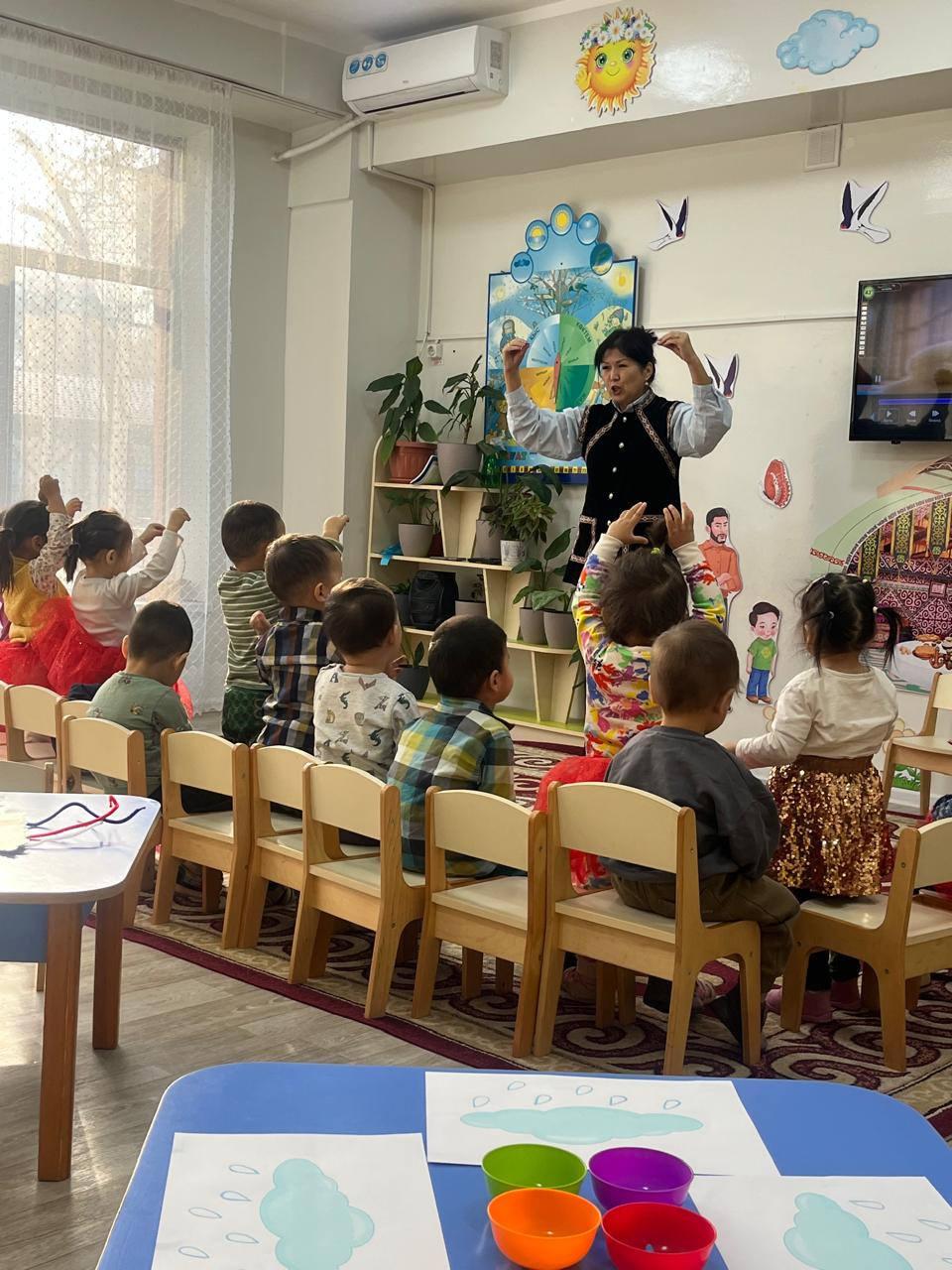 "Алғашқы тамшылыр"  Ұйымдастырылған ашық іс-әрекет  Кіші "Айналайын" тобы